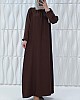 Tesettür Ferace Elbise - Kahverengi Tesettür Ferace Elbise - Kahverengi