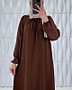 Tesettür Ferace Elbise - Kahverengi Tesettür Ferace Elbise - Kahverengi