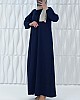 Tesettür Ferace Elbise - Lacivert