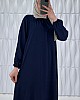 Tesettür Ferace Elbise - Lacivert