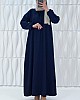 Tesettür Ferace Elbise - Lacivert