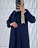 Tesettür Ferace Elbise - Lacivert