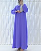 Tesettür Ferace Elbise - Lila