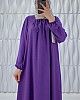 Tesettür Ferace Elbise - Mor