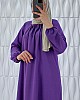 Tesettür Ferace Elbise - Mor