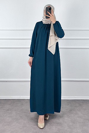 Tesettür Ferace Elbise - Yosun Yeşili Tesettür Ferace Elbise - Yosun Yeşili