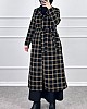 Tesettür Tüvit Trençkot - Siyah Sarı