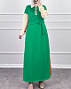 Üç Renk Kuşaklı Elbise - Yeşil