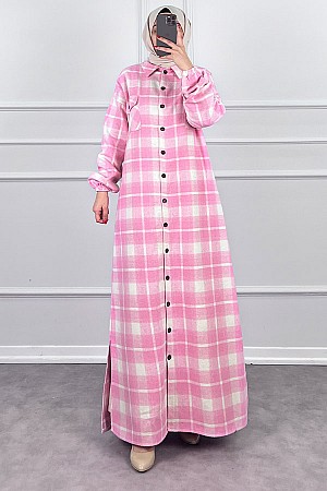 Uzun Ekose Oduncu Kap - Pembe