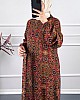Vip Desenli Elbise - Bordo