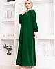 Yakası Piliseli Ayrobin Elbise - Çam Yeşili Yakası Piliseli Ayrobin Elbise - Çam Yeşili