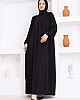 Yakası Piliseli Ayrobin Elbise - Siyah Yakası Piliseli Ayrobin Elbise - Siyah