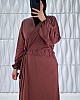 Bağlamalı Namaz Elbisesi - Kahverengi