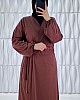 Bağlamalı Namaz Elbisesi - Kahverengi