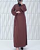 Bağlamalı Namaz Elbisesi - Kahverengi