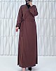 Bağlamalı Namaz Elbisesi - Kahverengi