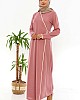 Yandan Bağlamalı Namaz Elbisesi - Pudra Yandan Bağlamalı Namaz Elbisesi - Pudra