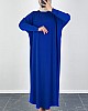 Yarasa Kol Elbise - Saks Mavisi