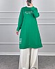 Yazı Baskılı Tunik - Yeşil