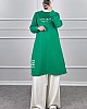 Yazı Baskılı Tunik - Yeşil