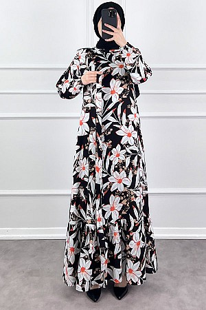 Zambak Elbise - Siyah Zambak Elbise - Siyah