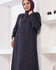 Zincir Detaylı Ayrobin Elbise - Füme