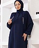 Zincir Detaylı Ayrobin Elbise - Lacivert