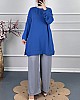 Zincir Detaylı Tunik - Mavi
