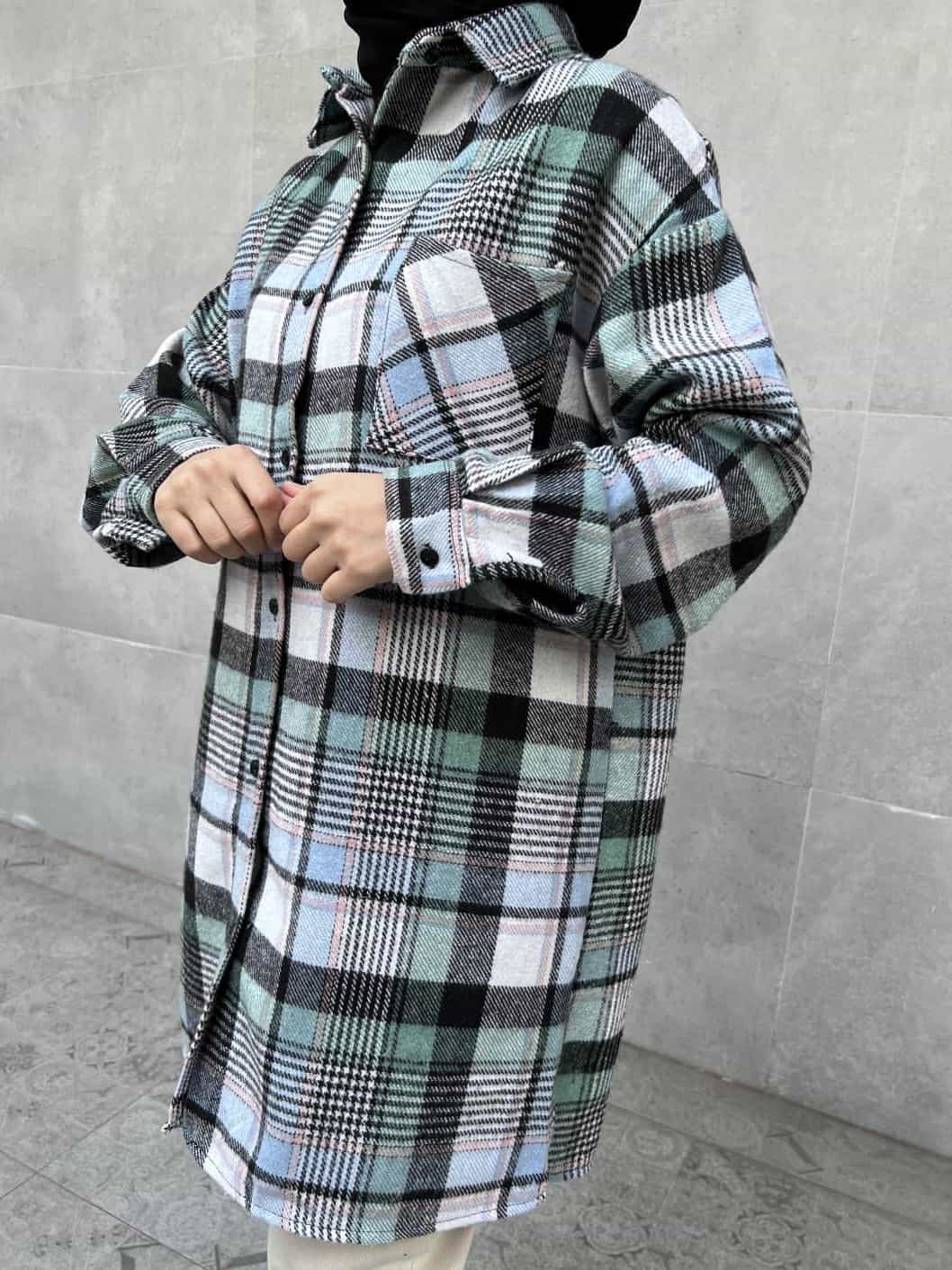 Ekose Oduncu Gömlek - Mavi