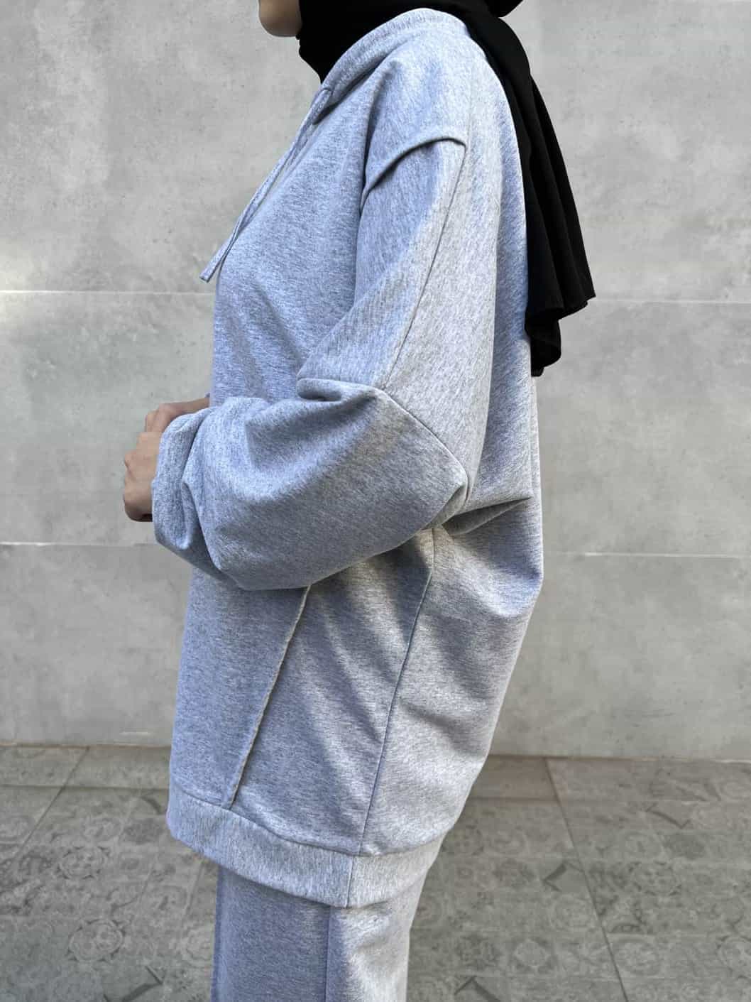 Balance Yazılı Sport Tesettür İkili Takım - Gri