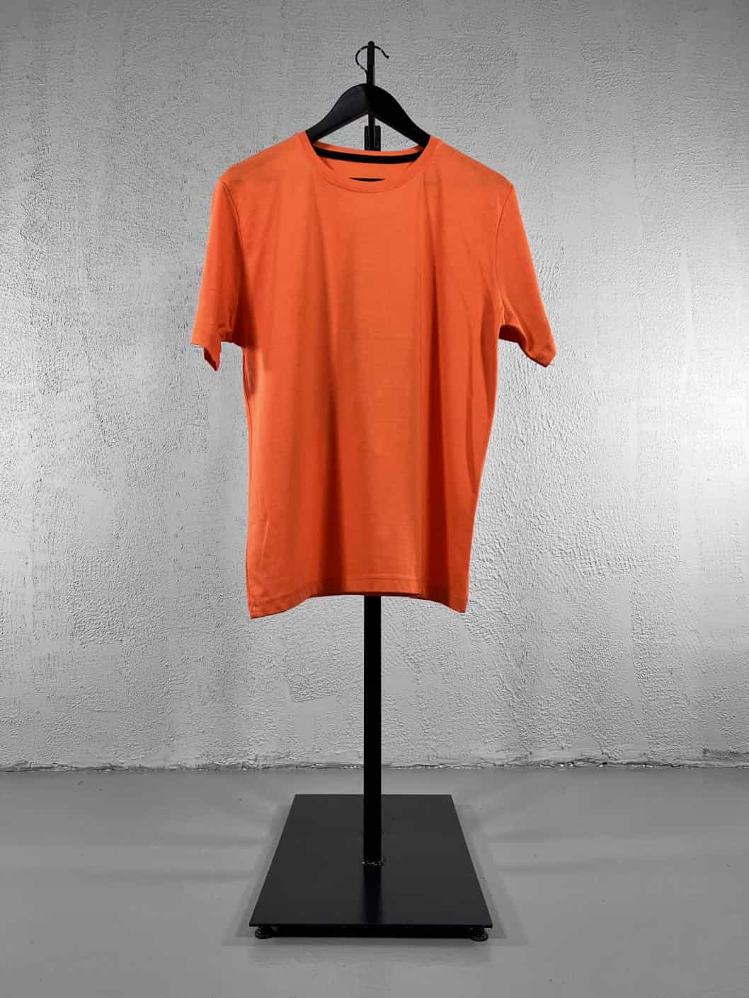 Arkası Gül Desenli Tişört - Turuncu