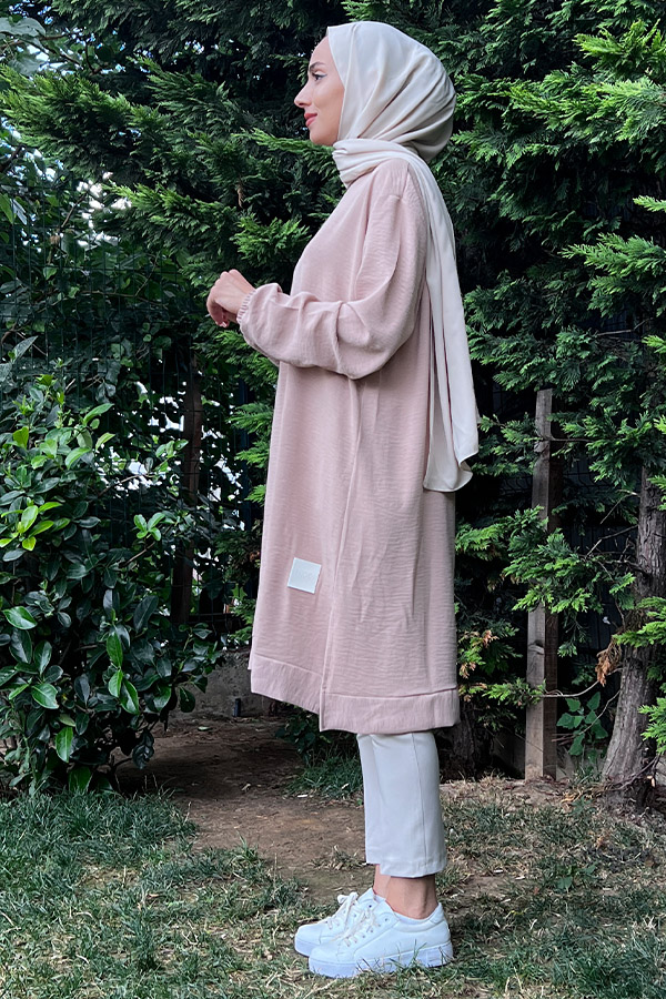 Armalı Ayrobin Kumaş Tunik - Krem