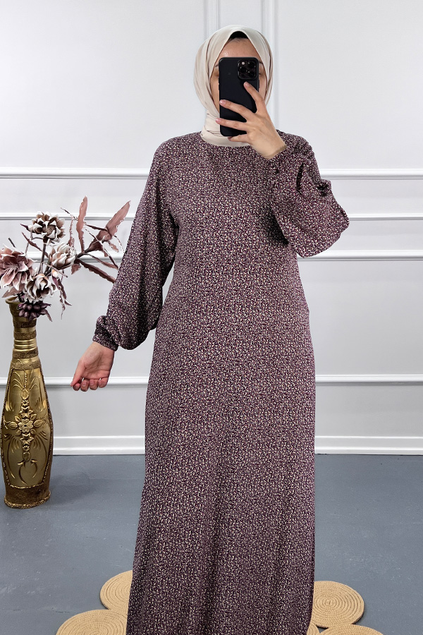 Belden Oturtmalı Elbise - Gül Kurusu