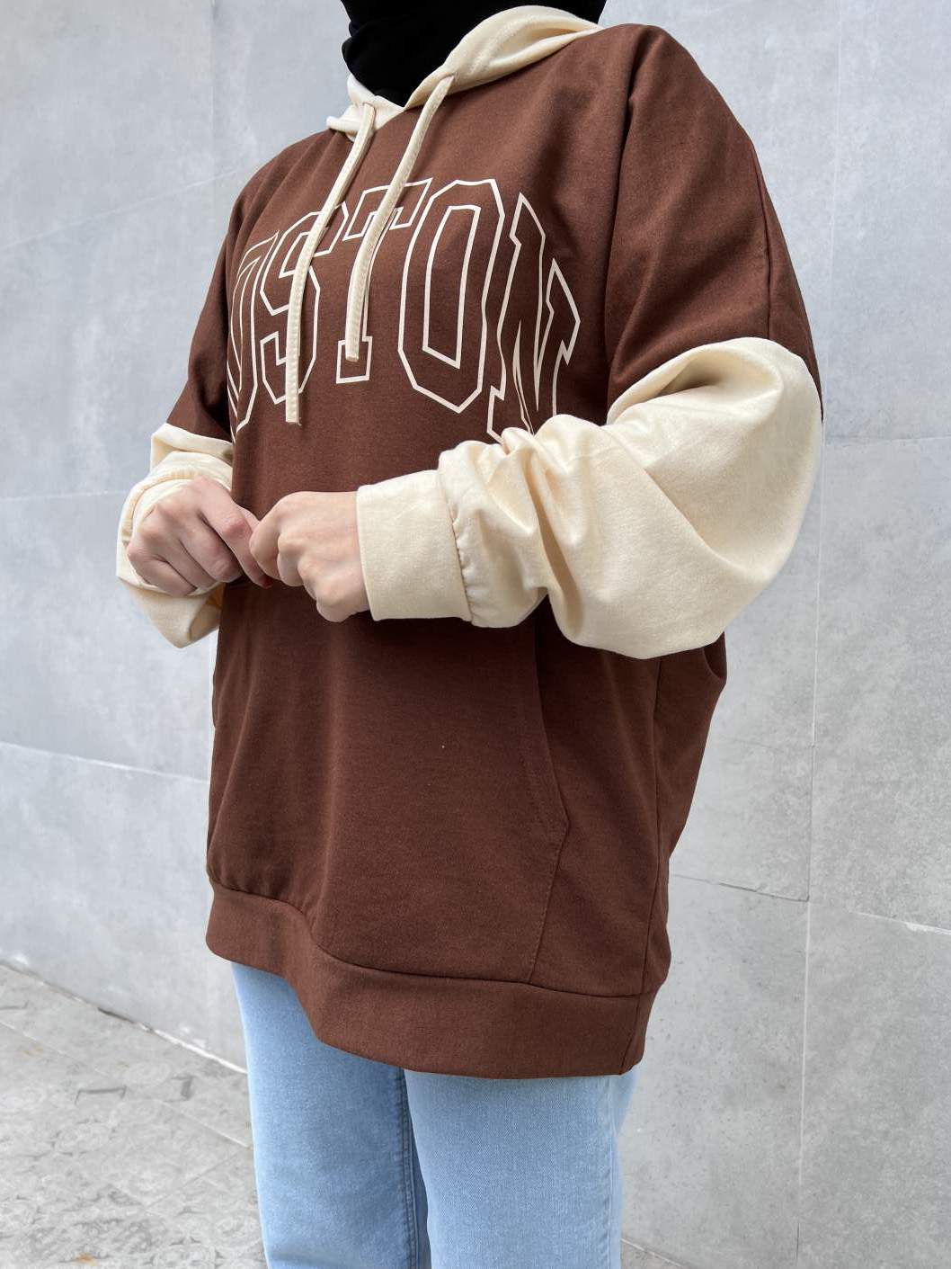 Boston Sweatshirt - Kahverengi