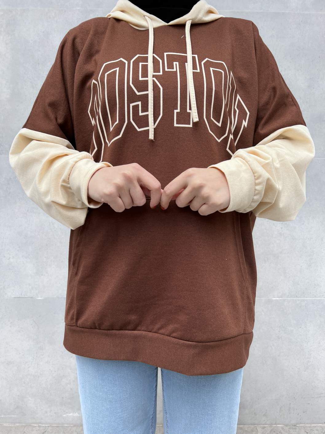 Boston Sweatshirt Kahverengi Aftorya