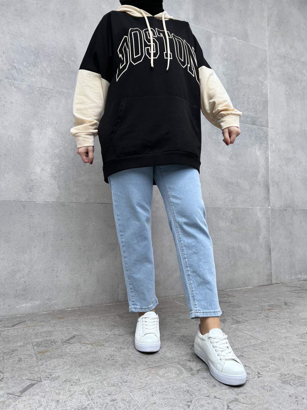 Boston Sweatshirt - Siyah