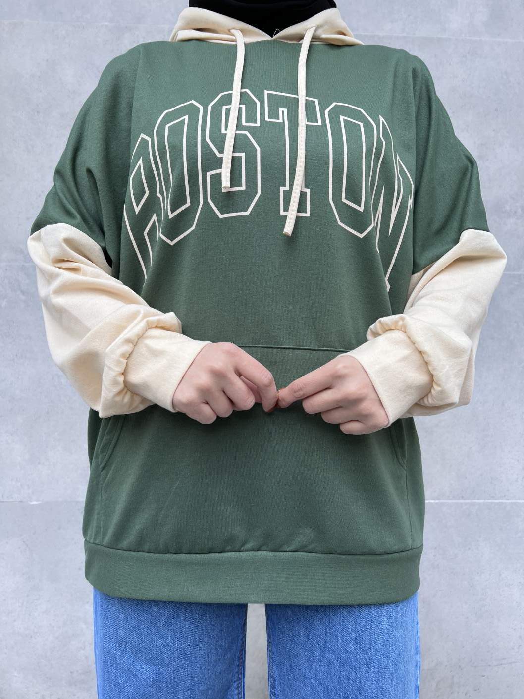 Boston Sweatshirt - Yeşil