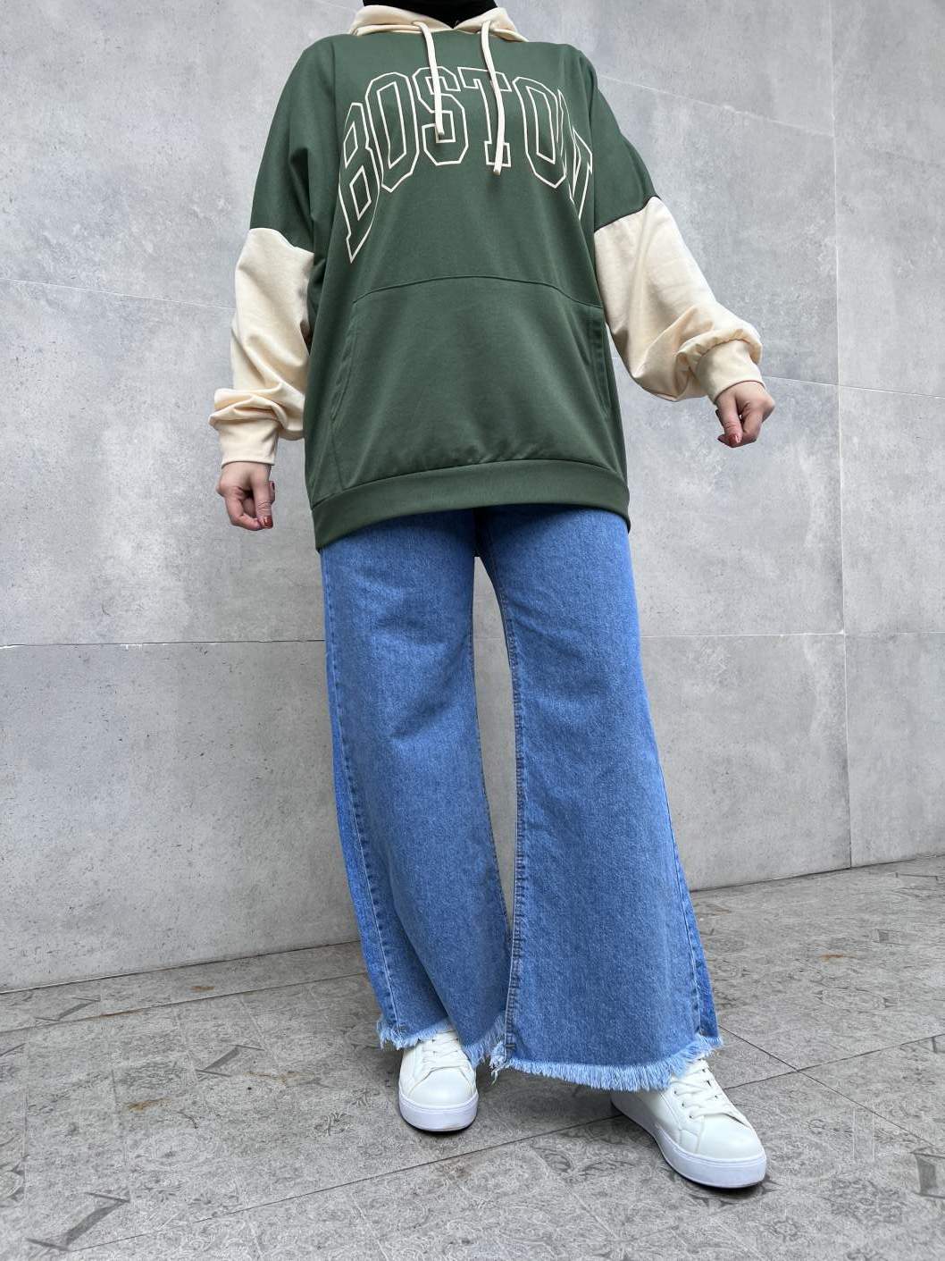 Boston Sweatshirt - Yeşil