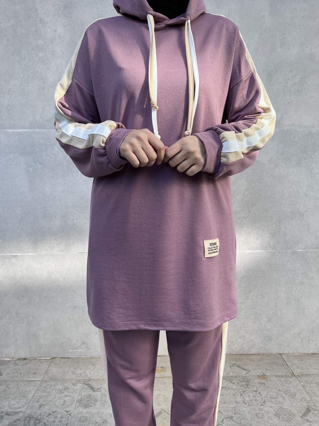 Designed İkili Eşofman Takımı - Pembe