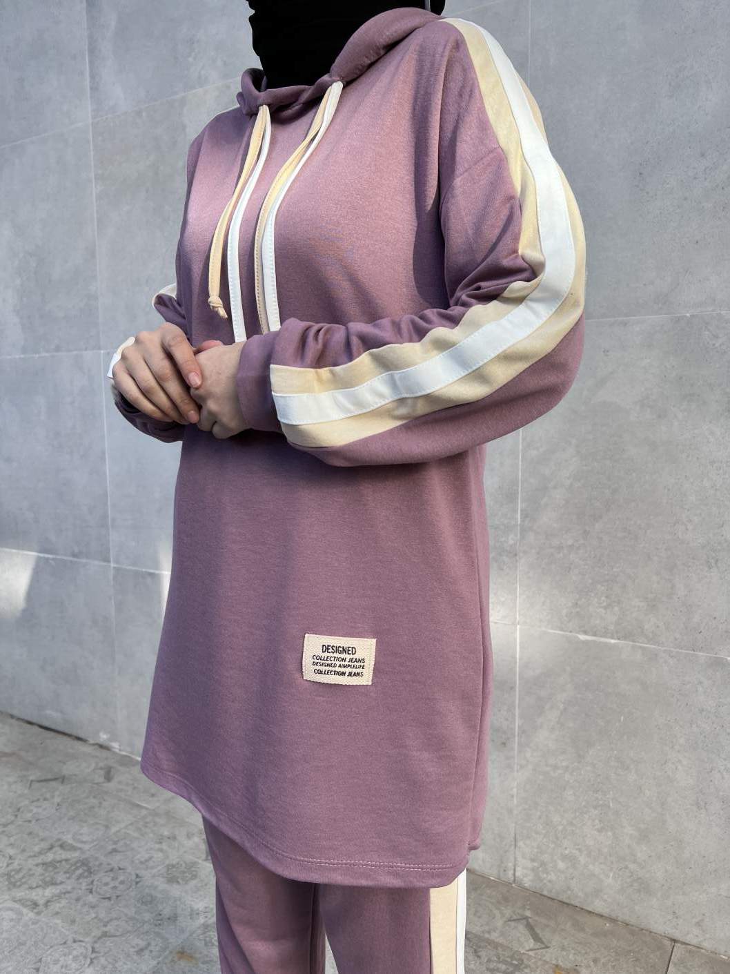 Designed İkili Eşofman Takımı - Pembe