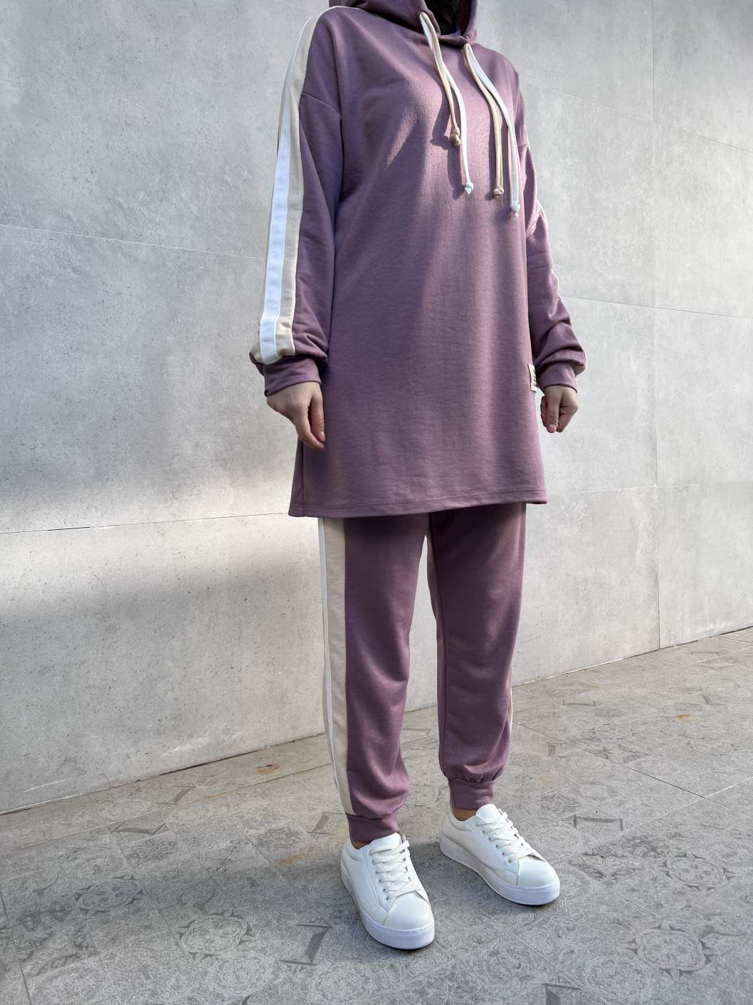 Designed İkili Eşofman Takımı - Pembe