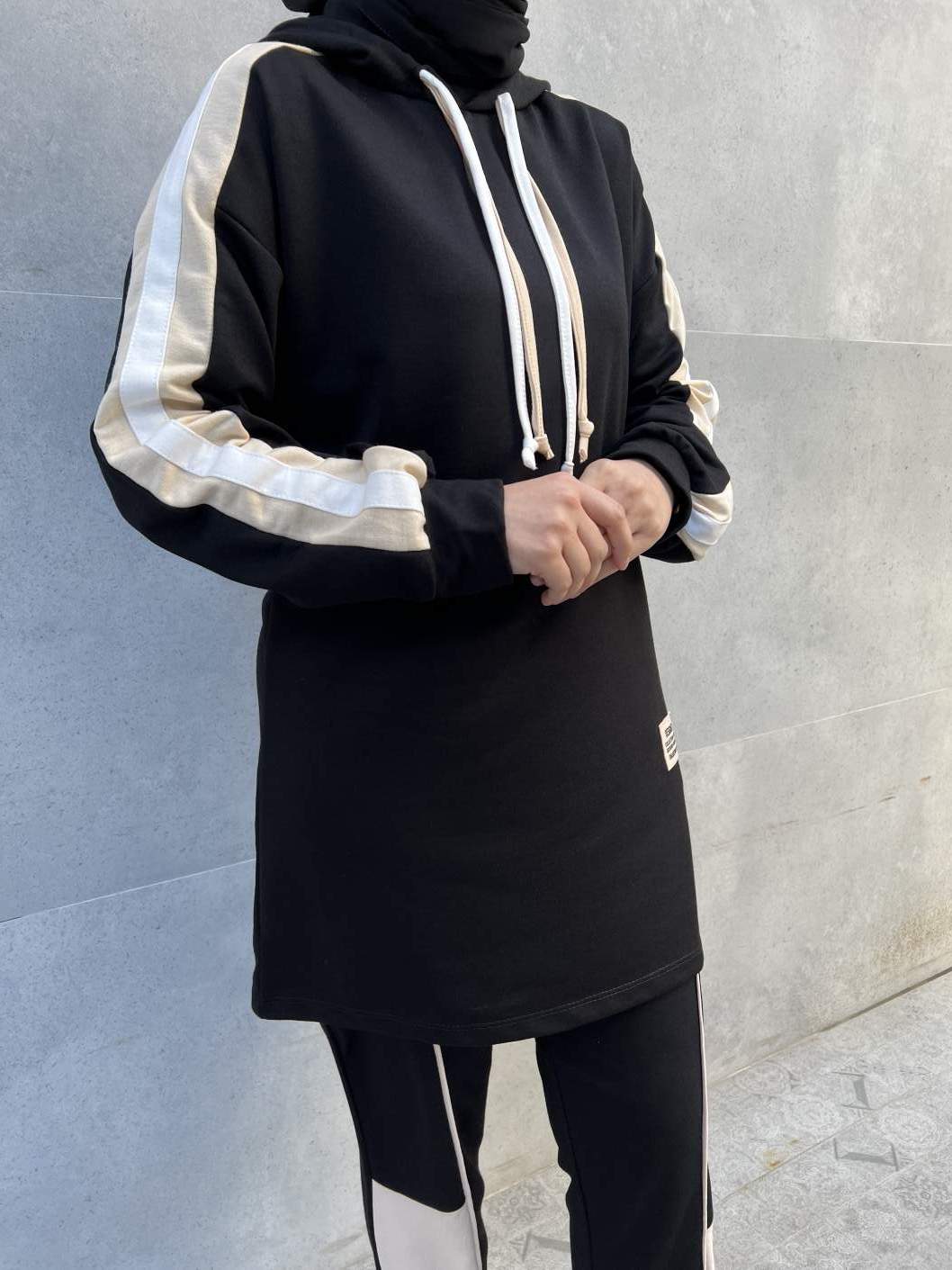 Designed İkili Eşofman Takımı - Siyah