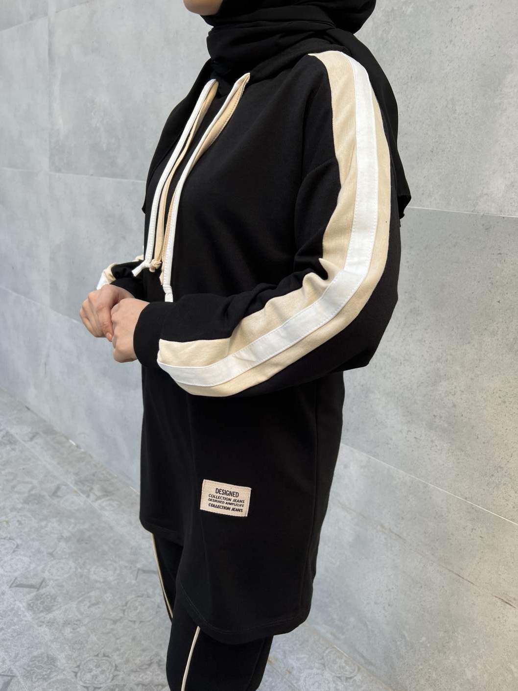 Designed İkili Eşofman Takımı - Siyah