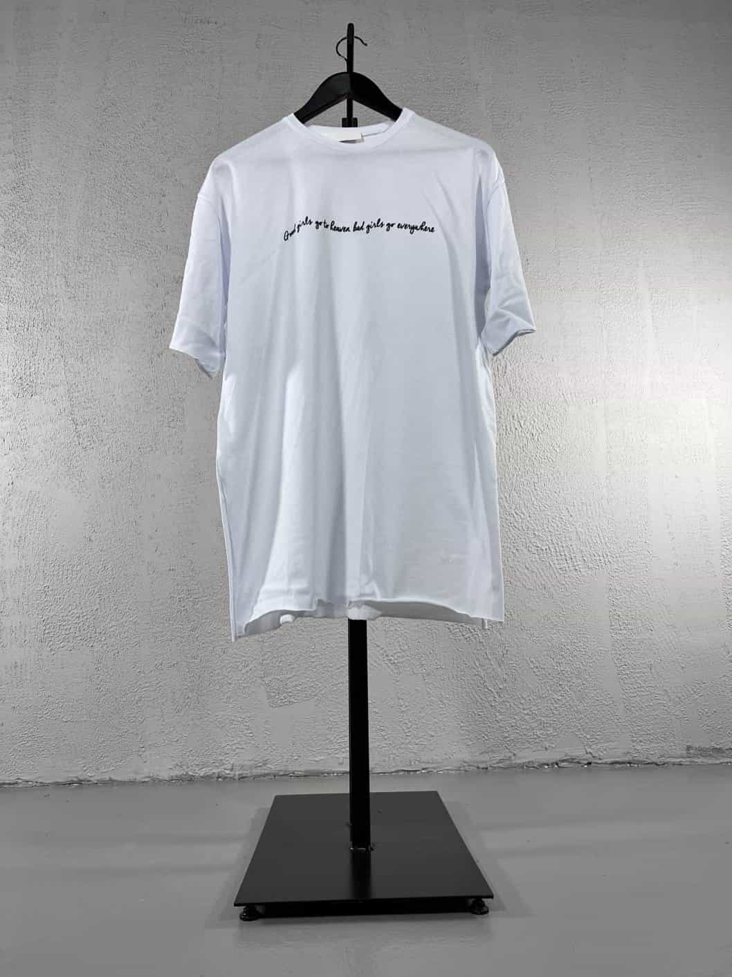 El Yazı Baskılı Basic İçlik - Beyaz