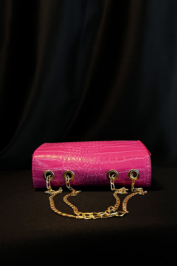 Elegant Deri Çanta - Pembe