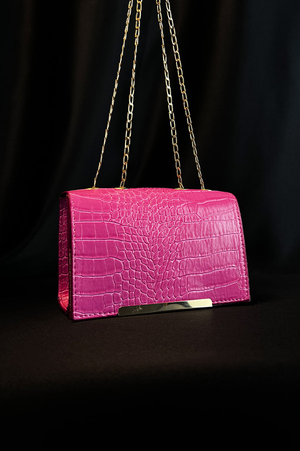 Elegant Deri Çanta - Pembe