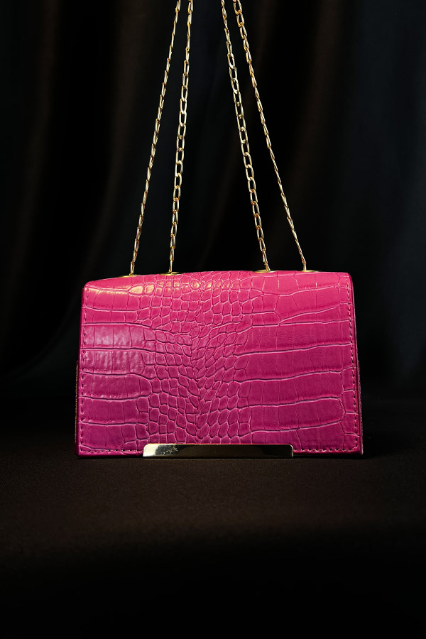 Elegant Deri Çanta - Pembe