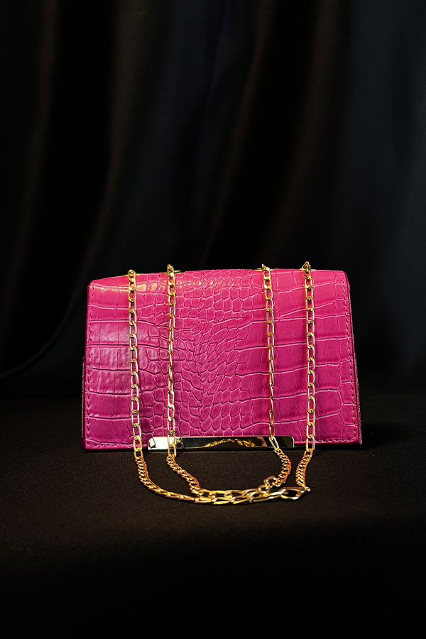 Elegant Deri Çanta - Pembe