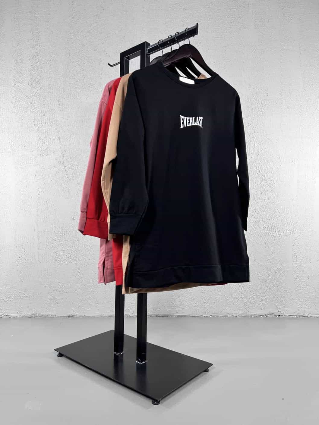 Everlast Baskılı Sweatshirt - Siyah