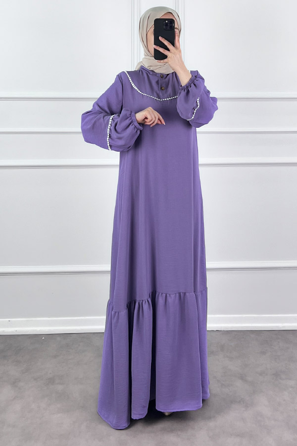 Fistolu Elbise - Lila Fistolu Elbise - Lila